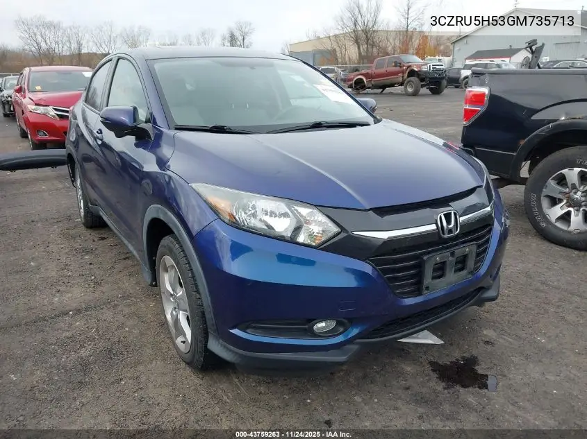 3CZRU5H53GM735713 2016 Honda Hr-V Ex