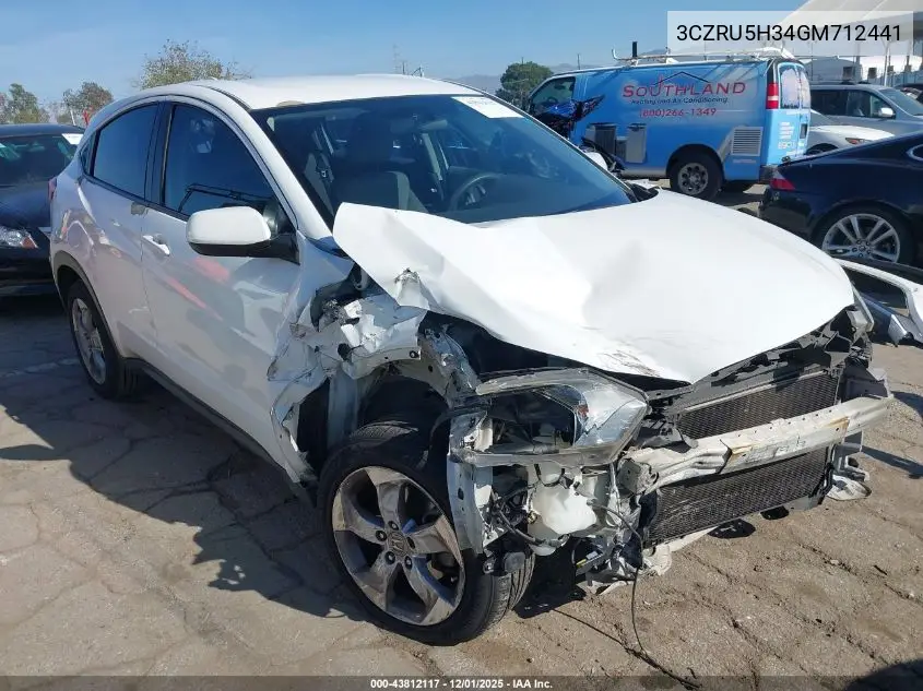 3CZRU5H34GM712441 2016 Honda Hr-V Lx