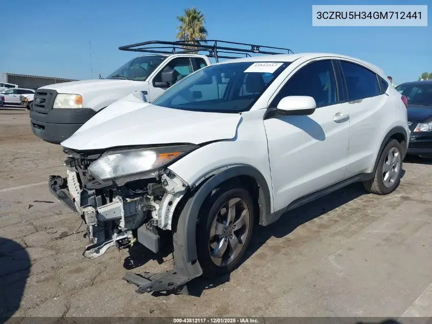 3CZRU5H34GM712441 2016 Honda Hr-V Lx