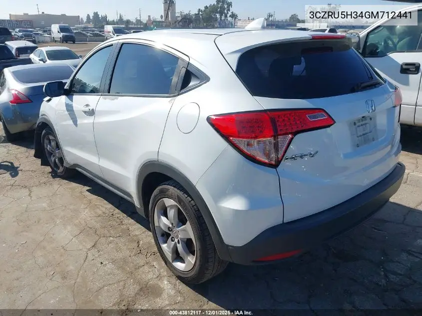 3CZRU5H34GM712441 2016 Honda Hr-V Lx