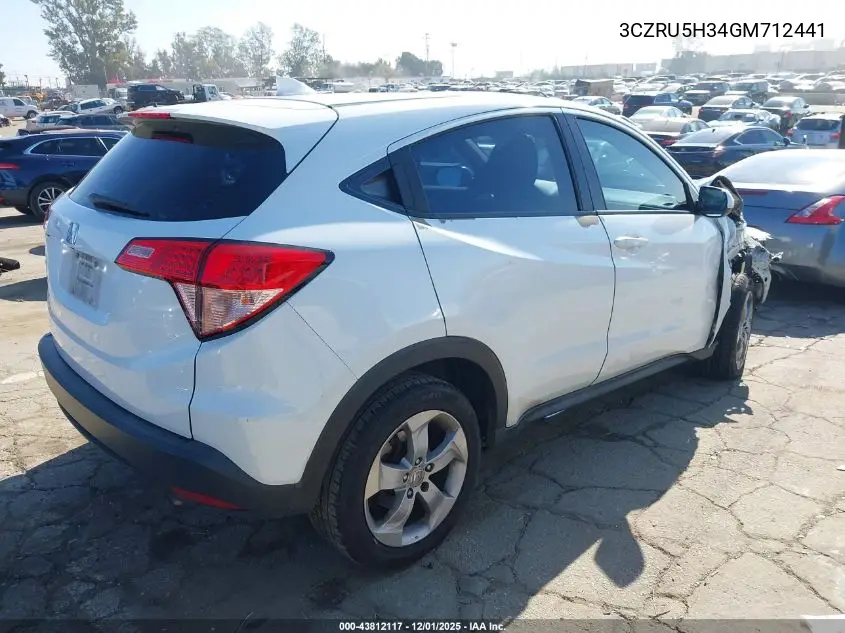 3CZRU5H34GM712441 2016 Honda Hr-V Lx
