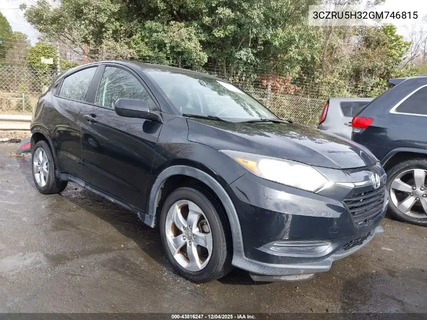 3CZRU5H32GM746815 2016 Honda Hr-V Lx