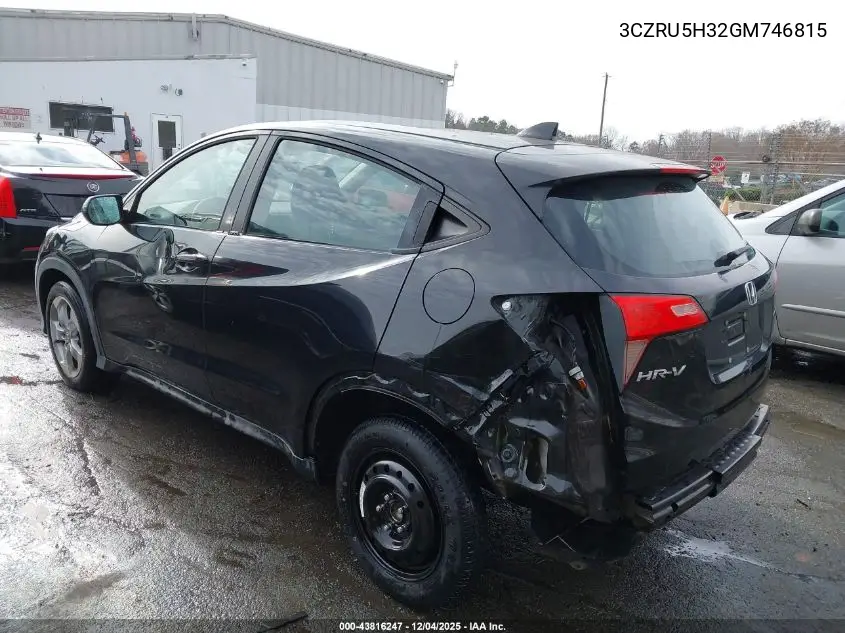 3CZRU5H32GM746815 2016 Honda Hr-V Lx