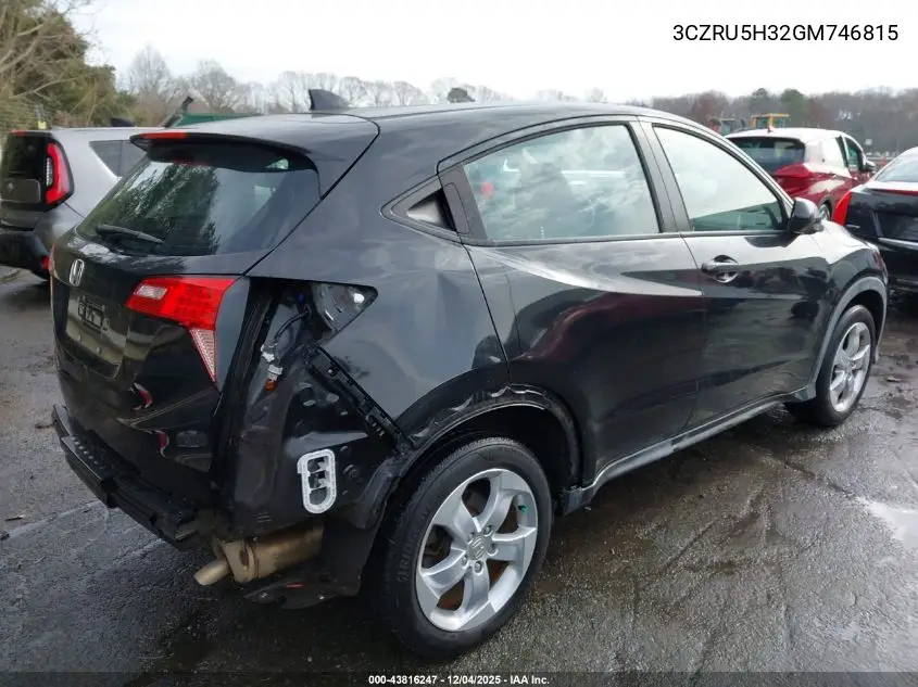 3CZRU5H32GM746815 2016 Honda Hr-V Lx