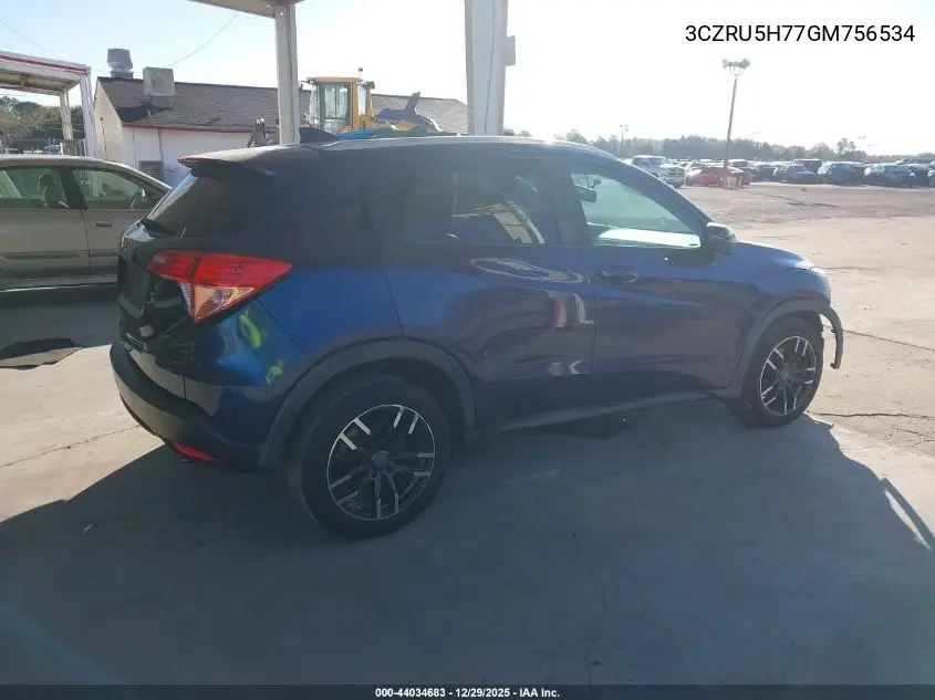 3CZRU5H77GM756534 2016 Honda Hr-V Ex-L