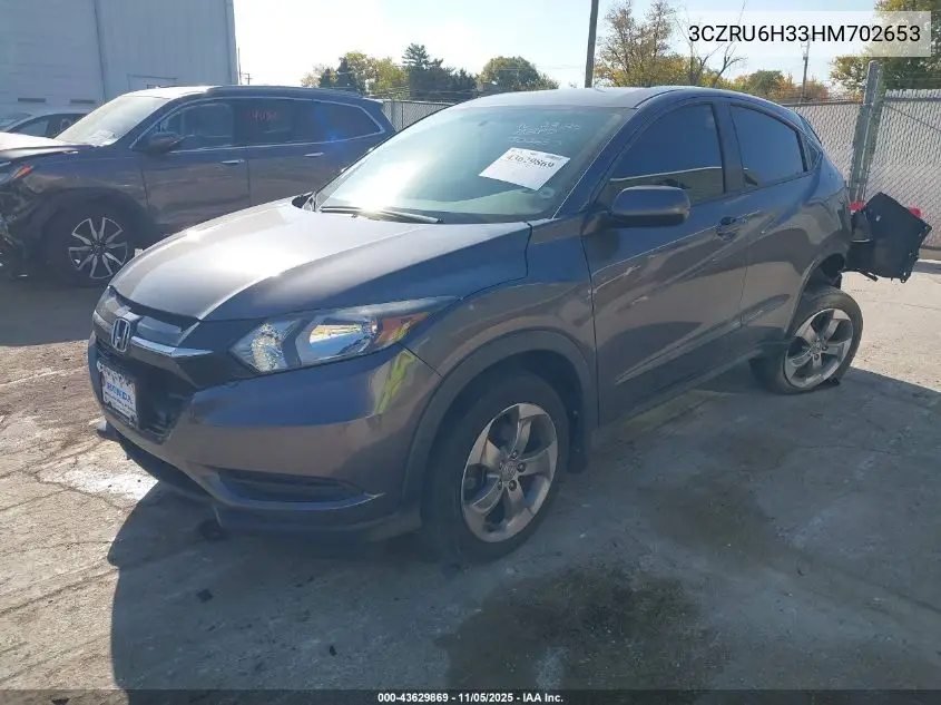3CZRU6H33HM702653 2017 Honda Hr-V Lx