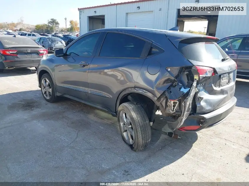 3CZRU6H33HM702653 2017 Honda Hr-V Lx