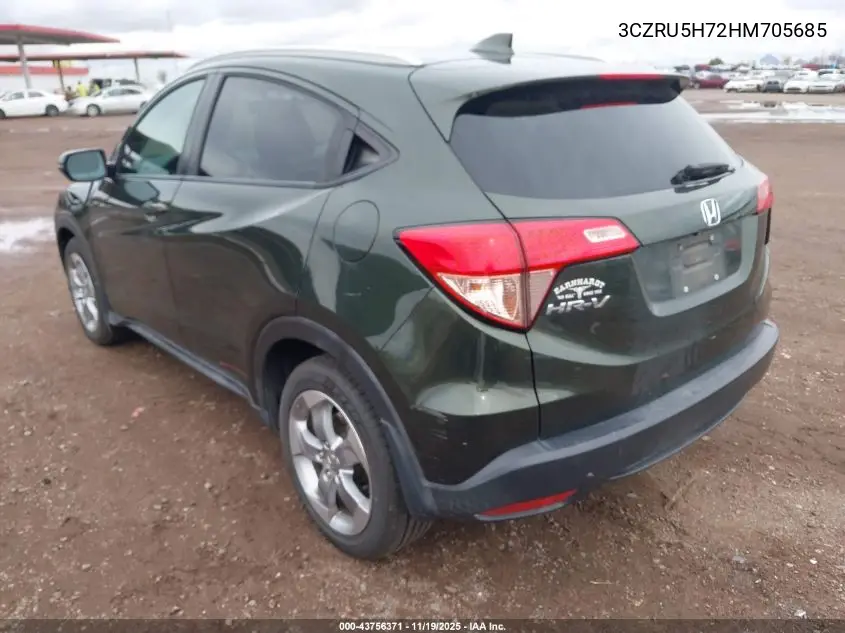 3CZRU5H72HM705685 2017 Honda Hr-V Ex-L