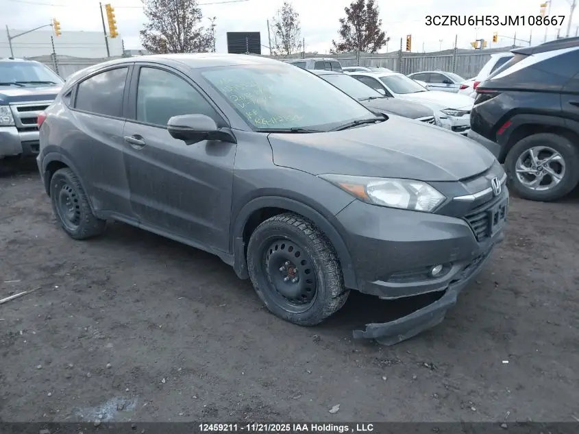 3CZRU6H53JM108667 2018 Honda Hr-V Ex