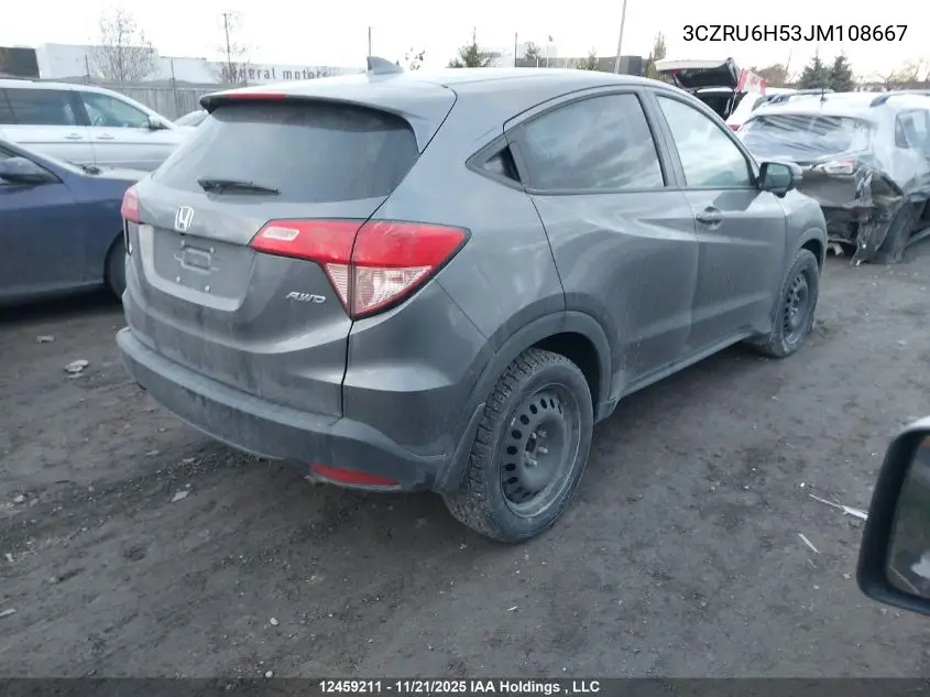 3CZRU6H53JM108667 2018 Honda Hr-V Ex