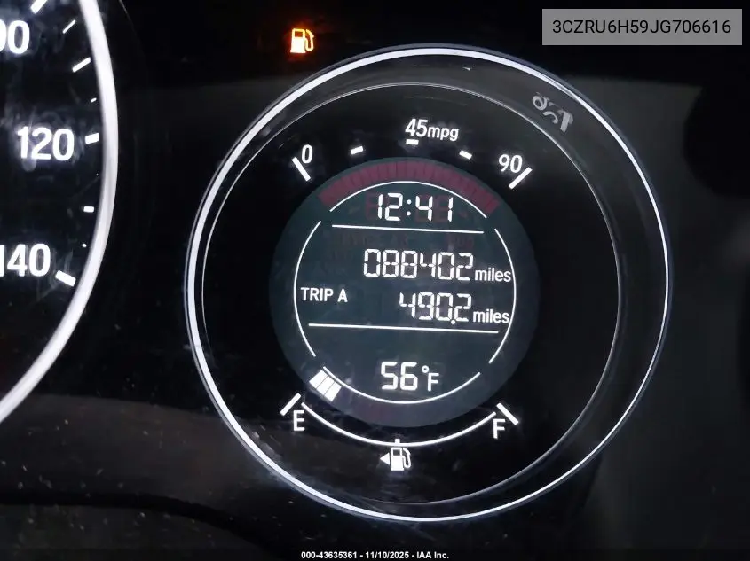 3CZRU6H59JG706616 2018 Honda Hr-V Ex