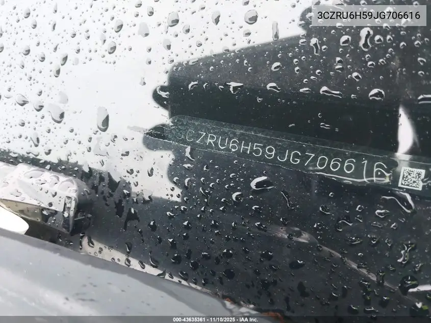3CZRU6H59JG706616 2018 Honda Hr-V Ex