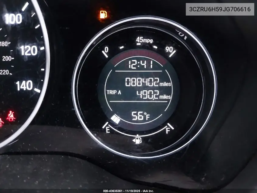 3CZRU6H59JG706616 2018 Honda Hr-V Ex