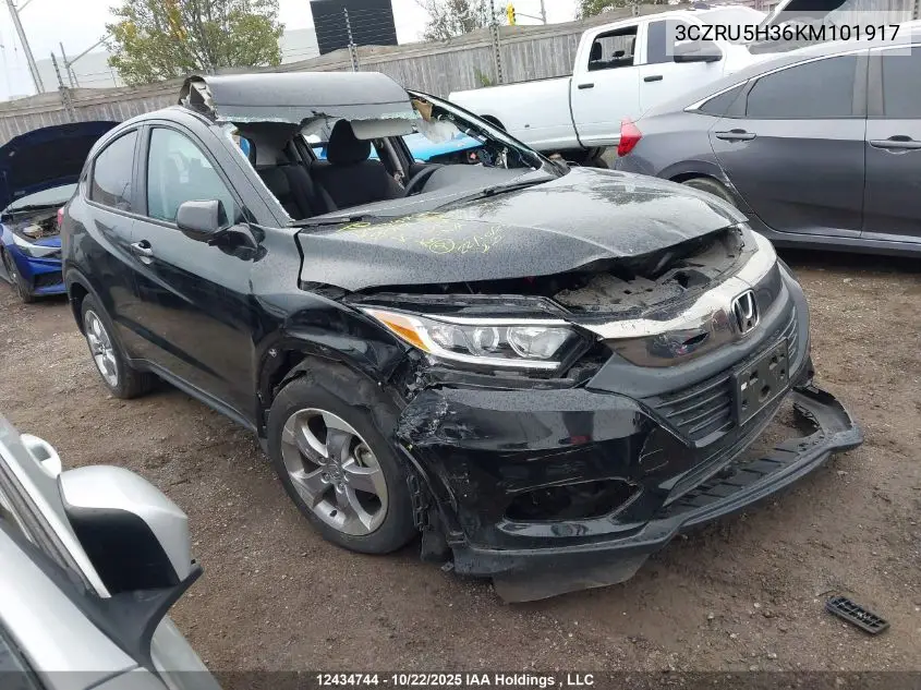 3CZRU5H36KM101917 2019 Honda Hr-V Lx