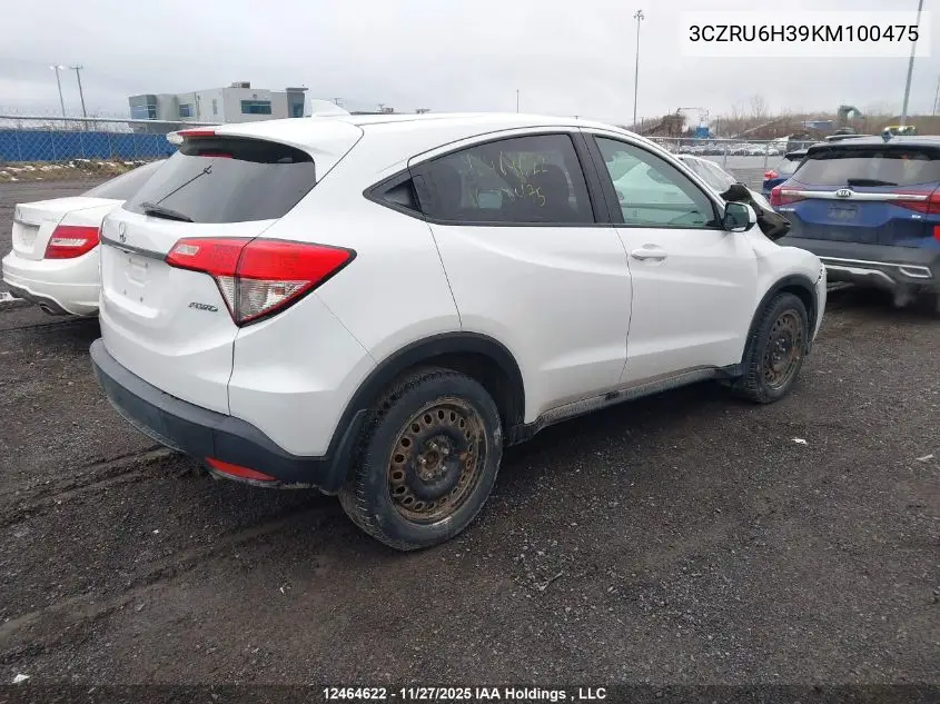 3CZRU6H39KM100475 2019 Honda Hr-V Lx