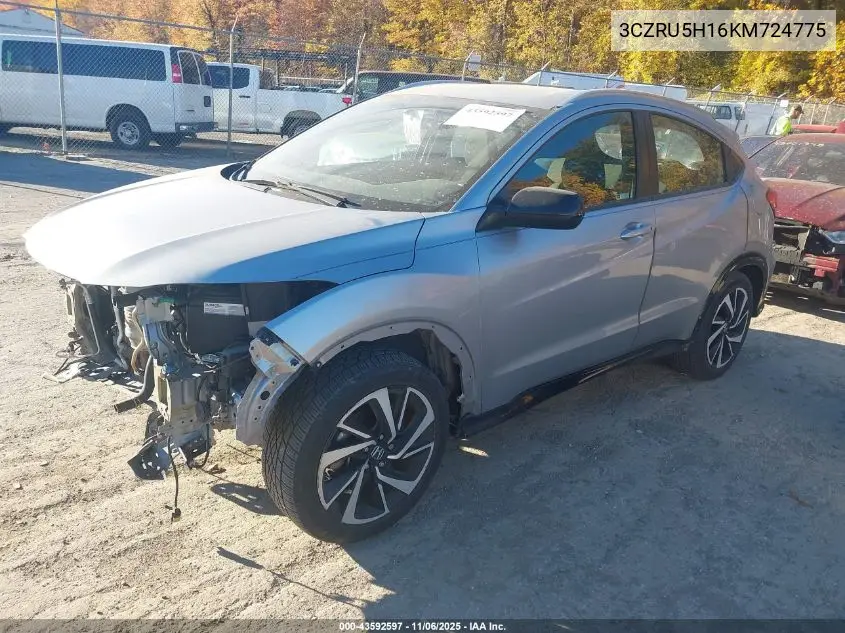 3CZRU5H16KM724775 2019 Honda Hr-V Sport