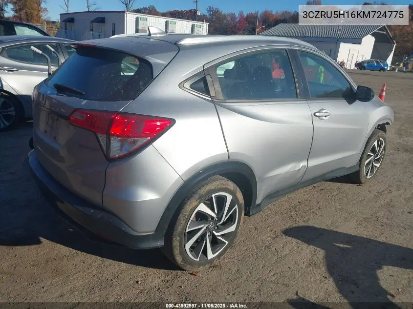 3CZRU5H16KM724775 2019 Honda Hr-V Sport
