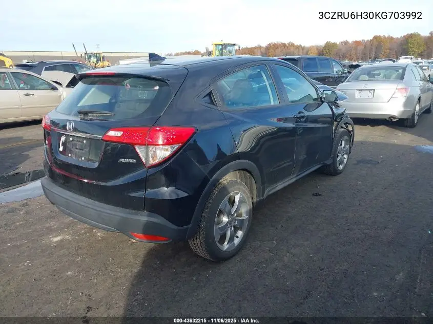 3CZRU6H30KG703992 2019 Honda Hr-V Lx