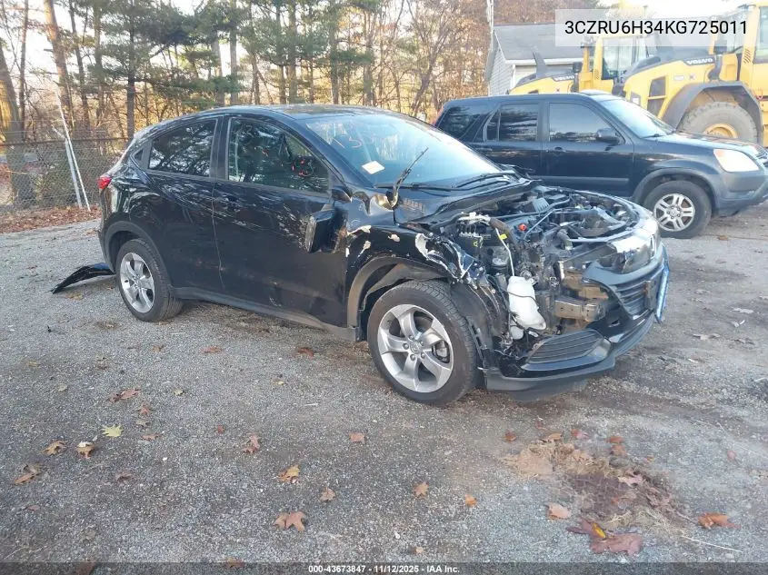 3CZRU6H34KG725011 2019 Honda Hr-V Lx