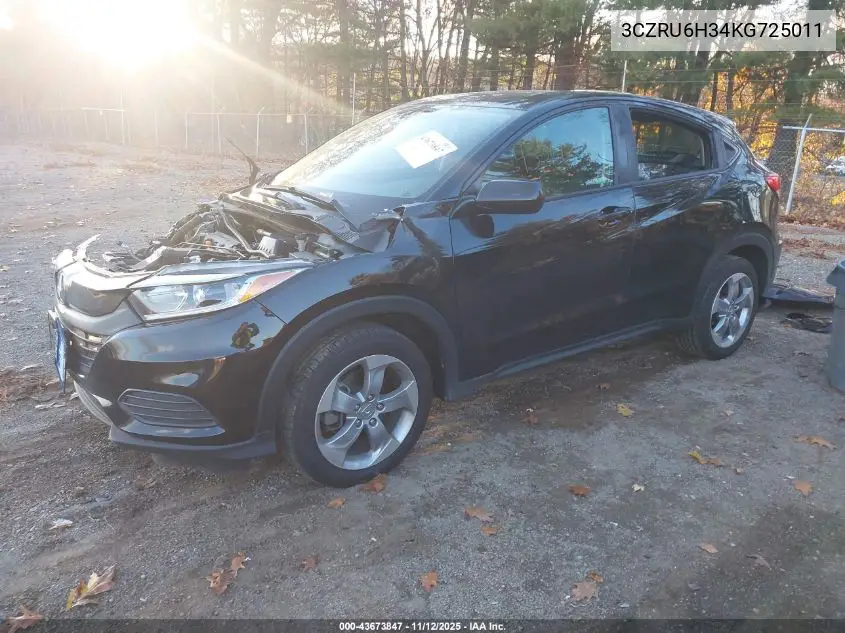 3CZRU6H34KG725011 2019 Honda Hr-V Lx