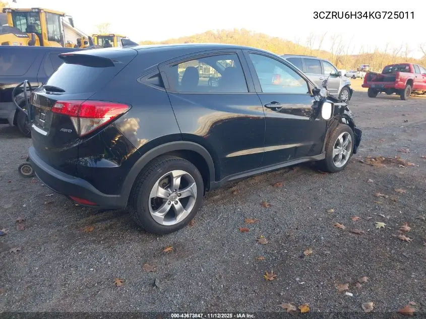 3CZRU6H34KG725011 2019 Honda Hr-V Lx