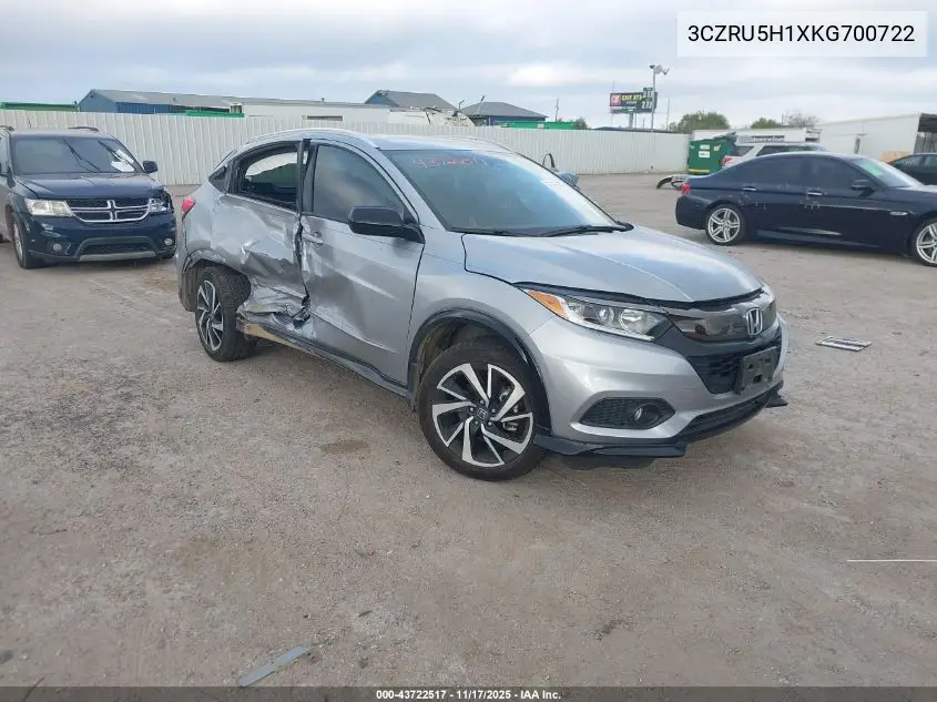 3CZRU5H1XKG700722 2019 Honda Hr-V Sport