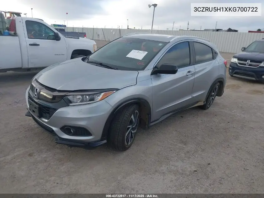 3CZRU5H1XKG700722 2019 Honda Hr-V Sport
