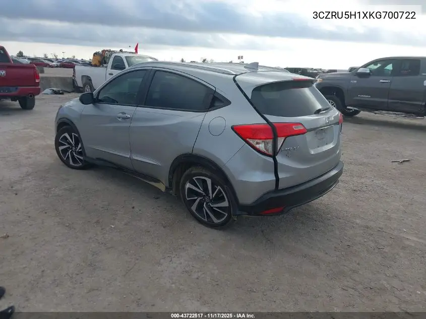 3CZRU5H1XKG700722 2019 Honda Hr-V Sport
