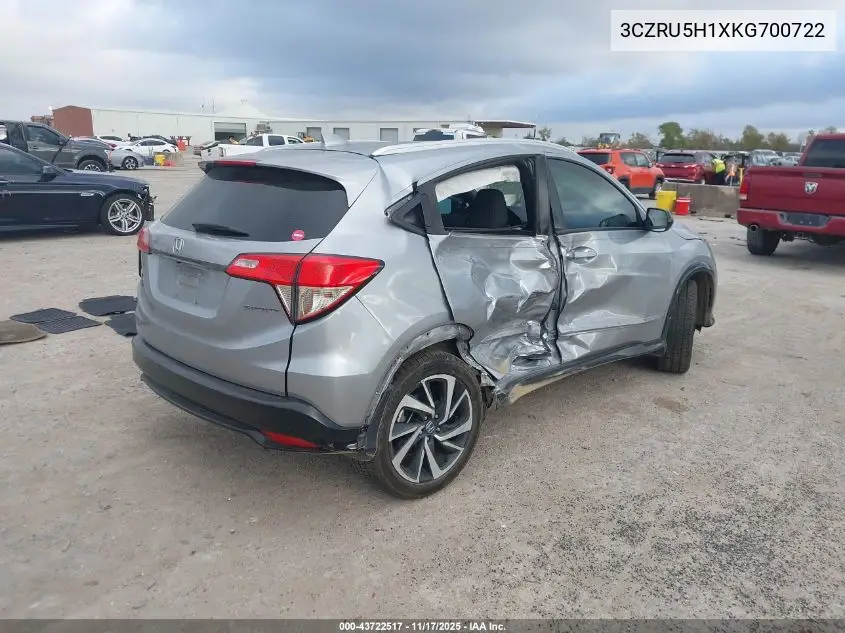 3CZRU5H1XKG700722 2019 Honda Hr-V Sport