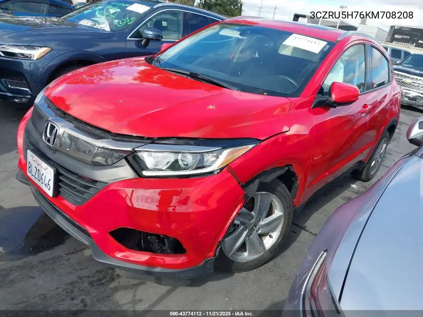 3CZRU5H76KM708208 2019 Honda Hr-V Ex-L