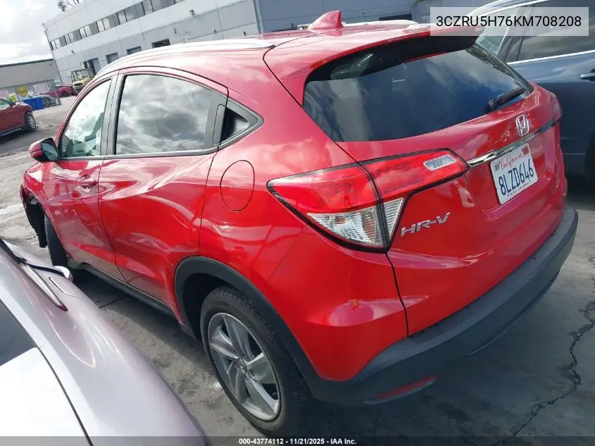 3CZRU5H76KM708208 2019 Honda Hr-V Ex-L