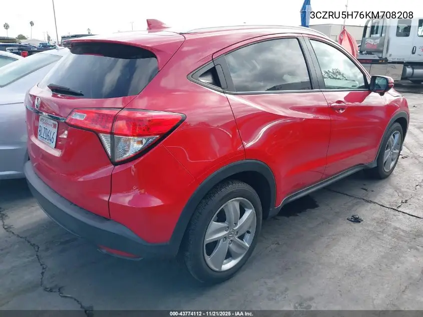 3CZRU5H76KM708208 2019 Honda Hr-V Ex-L