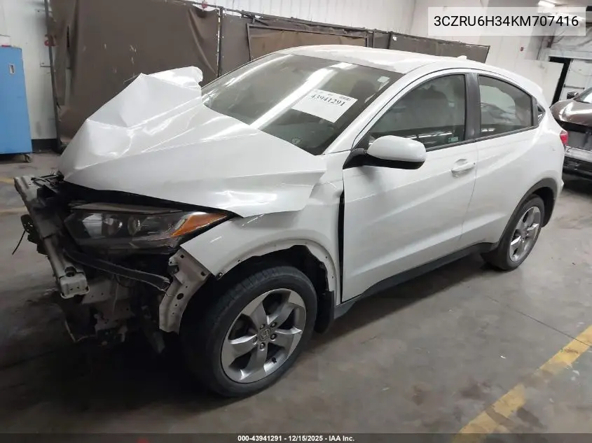 3CZRU6H34KM707416 2019 Honda Hr-V Lx