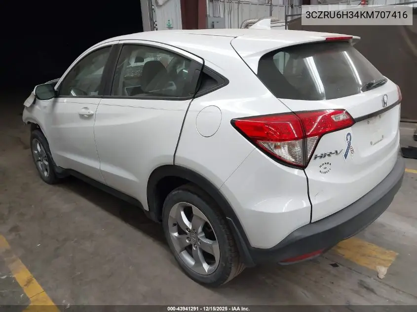 3CZRU6H34KM707416 2019 Honda Hr-V Lx