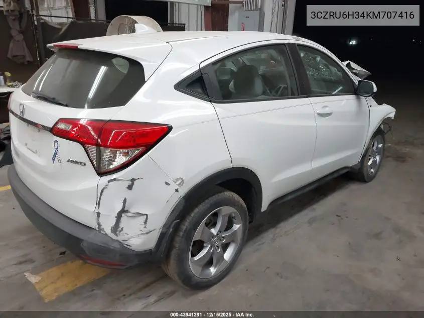 3CZRU6H34KM707416 2019 Honda Hr-V Lx
