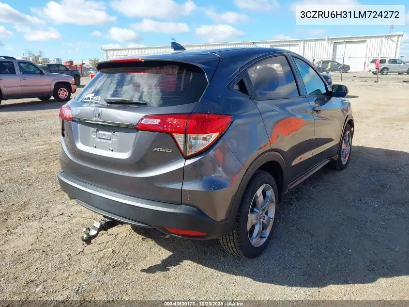 3CZRU6H31LM724272 2020 Honda Hr-V Awd Lx
