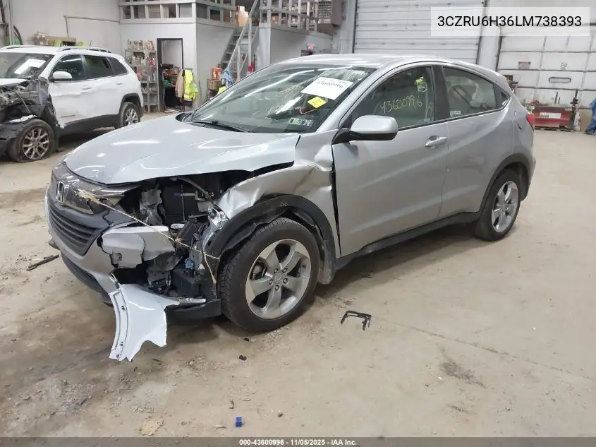 3CZRU6H36LM738393 2020 Honda Hr-V Awd Lx