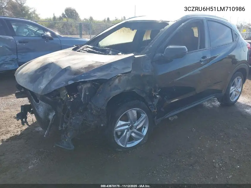 3CZRU6H51LM710986 2020 Honda Hr-V Awd Ex
