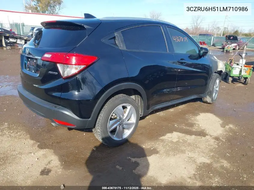 3CZRU6H51LM710986 2020 Honda Hr-V Awd Ex