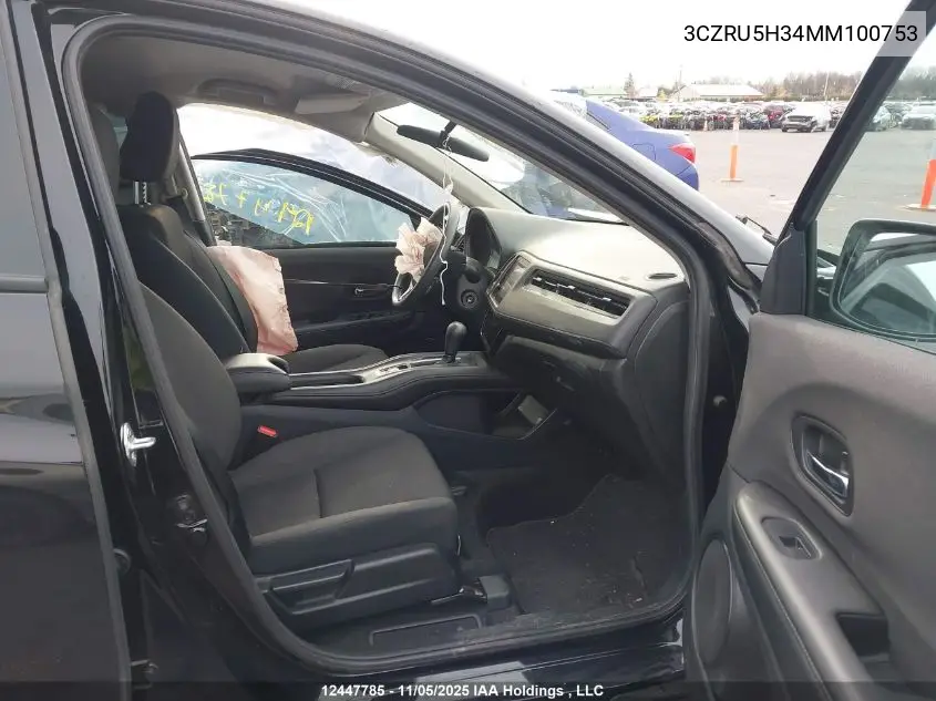3CZRU5H34MM100753 2021 Honda Hr-V Lx