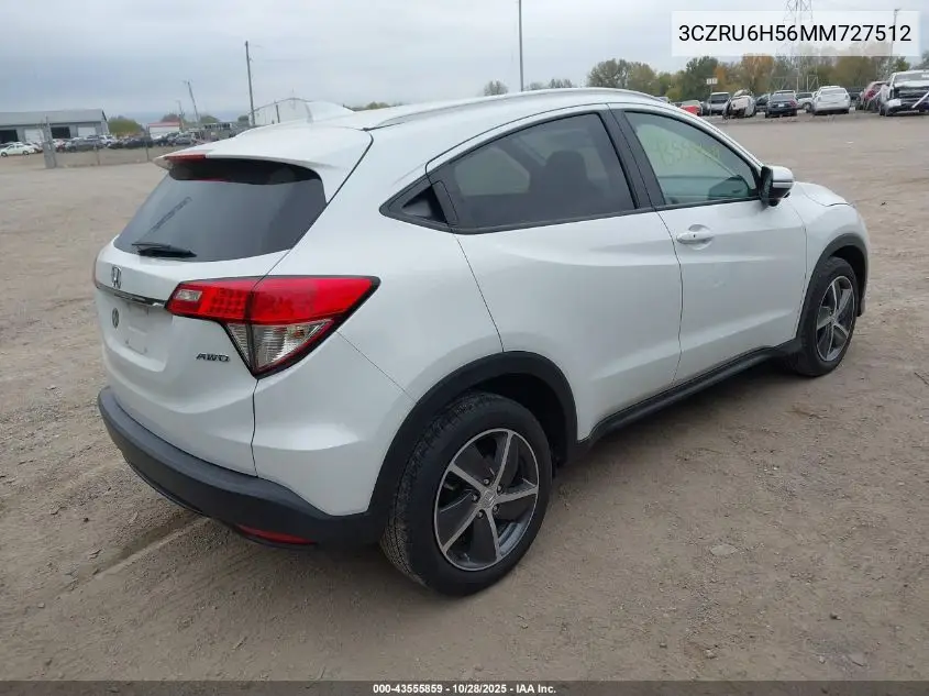 3CZRU6H56MM727512 2021 Honda Hr-V Awd Ex