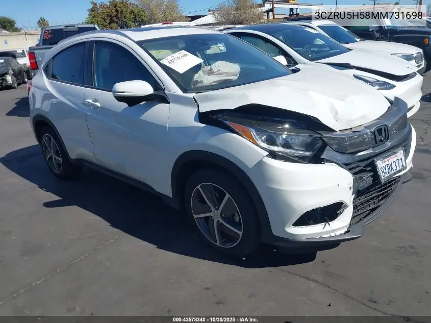 3CZRU5H58MM731698 2021 Honda Hr-V 2Wd Ex