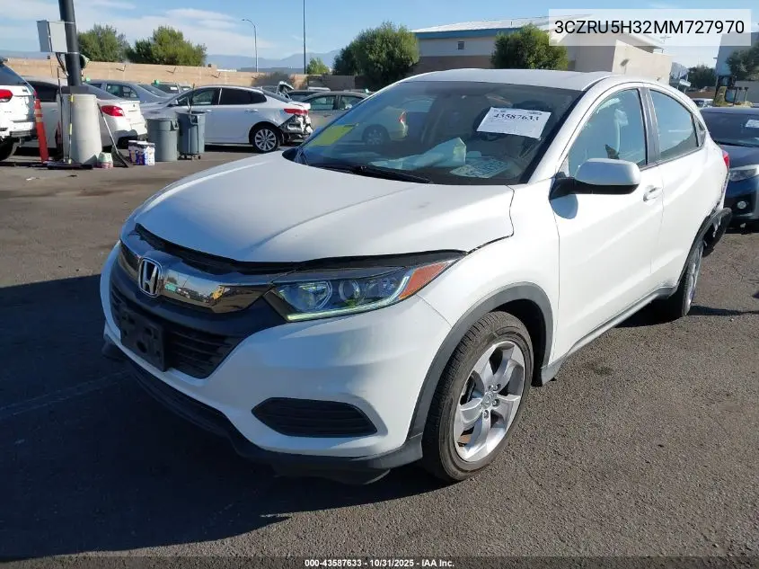 3CZRU5H32MM727970 2021 Honda Hr-V 2Wd Lx