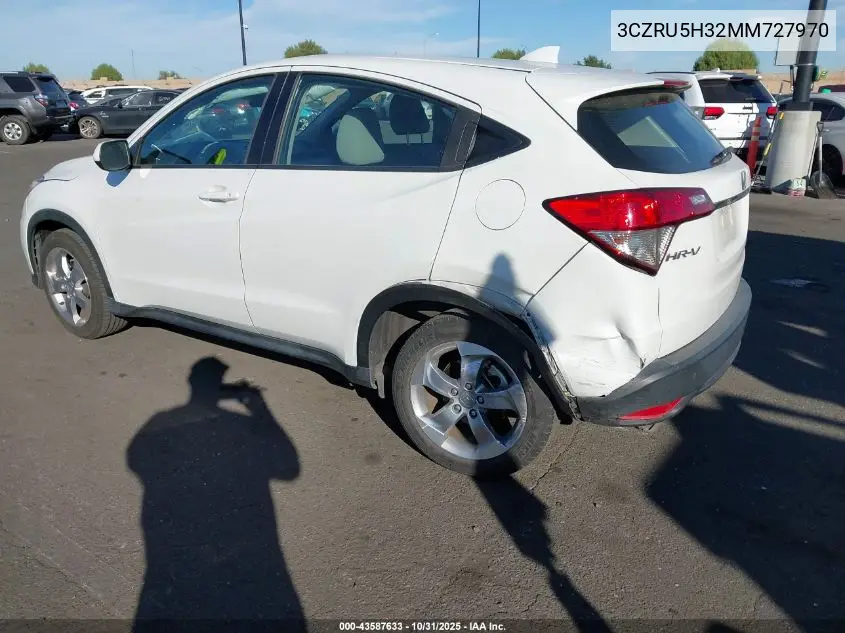 3CZRU5H32MM727970 2021 Honda Hr-V 2Wd Lx
