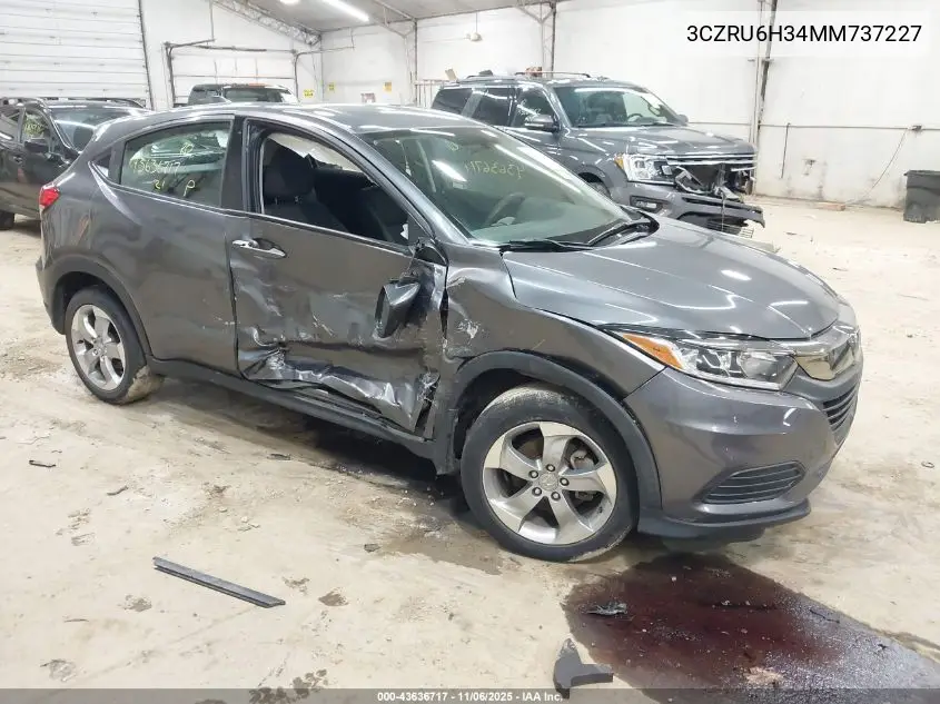 3CZRU6H34MM737227 2021 Honda Hr-V Awd Lx