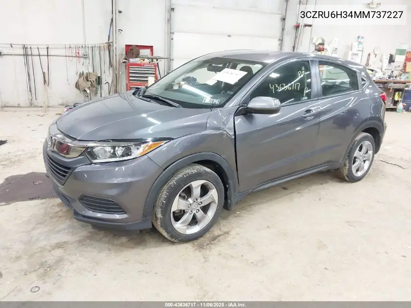 3CZRU6H34MM737227 2021 Honda Hr-V Awd Lx