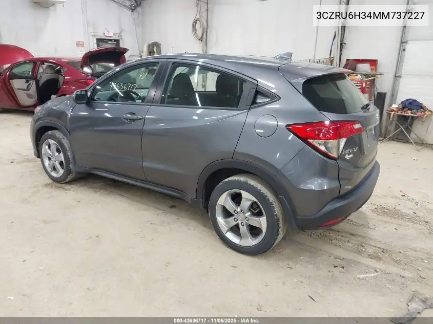 3CZRU6H34MM737227 2021 Honda Hr-V Awd Lx