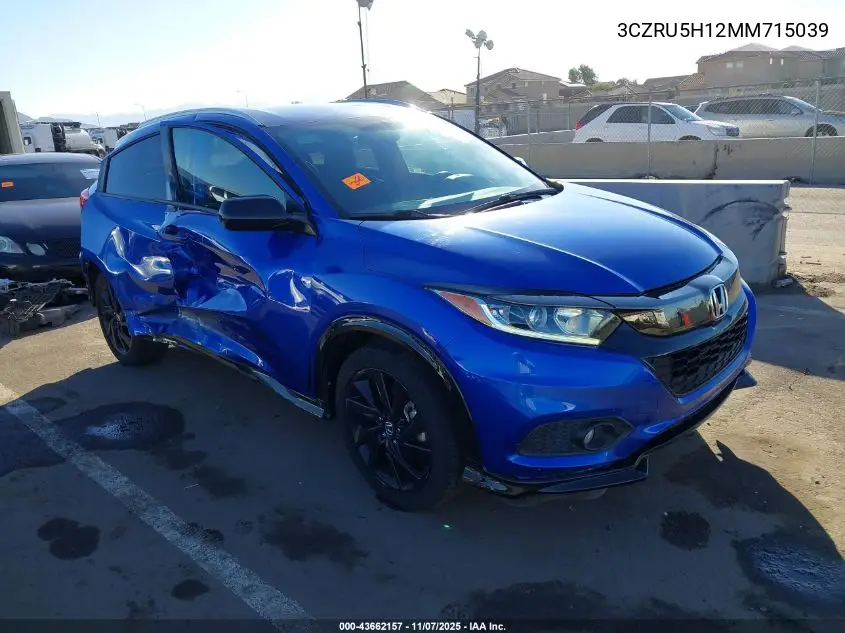 3CZRU5H12MM715039 2021 Honda Hr-V 2Wd Sport