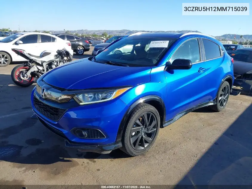 3CZRU5H12MM715039 2021 Honda Hr-V 2Wd Sport