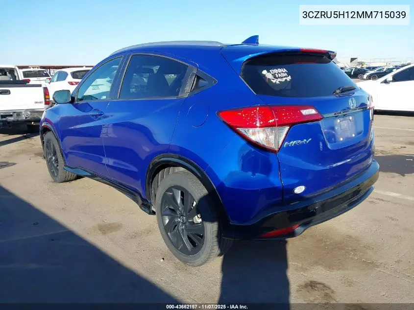 3CZRU5H12MM715039 2021 Honda Hr-V 2Wd Sport